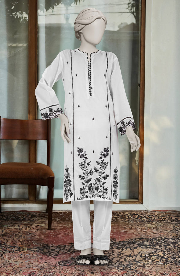 EMBROIDERED CAMBRIC 2 PCS STITCHED