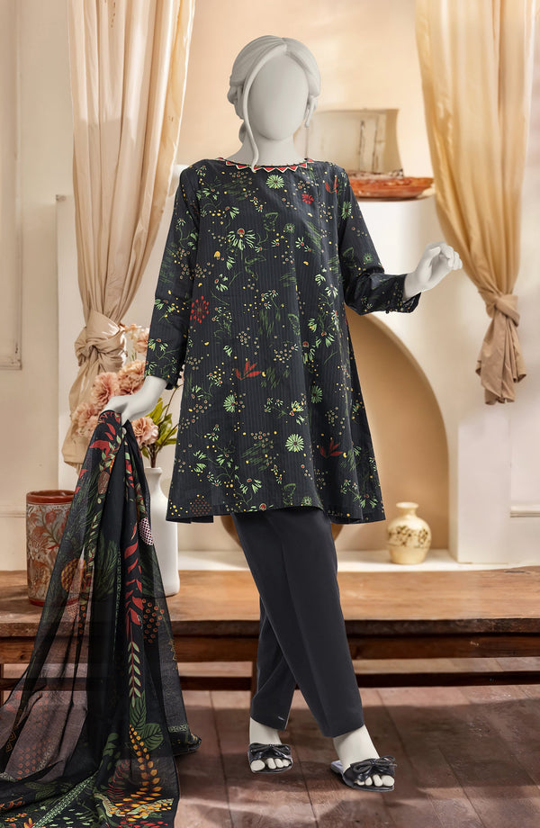 PRINTED TEXTURED CAMBRIC 3PCS UNSTITCHED