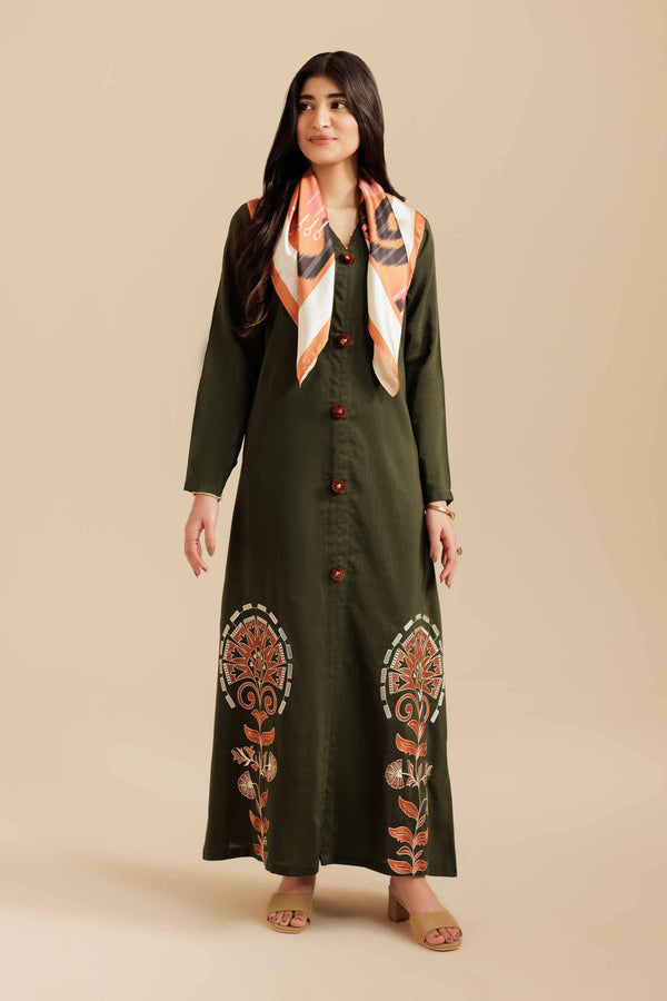 2 Piece - Printed Embroidered Suit - FS25-55