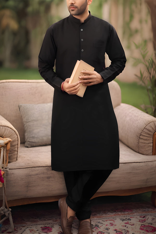 Unstitched Cotton Kurta Shalwar