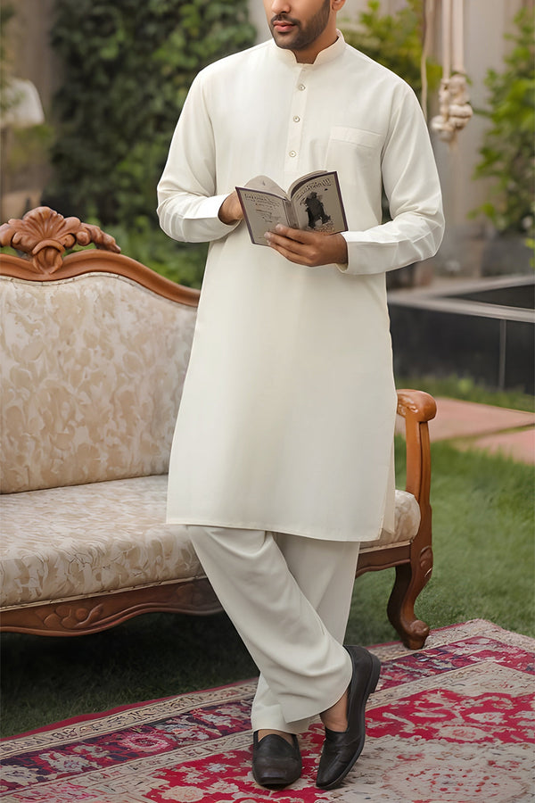 Unstitched Cotton Kurta Shalwar