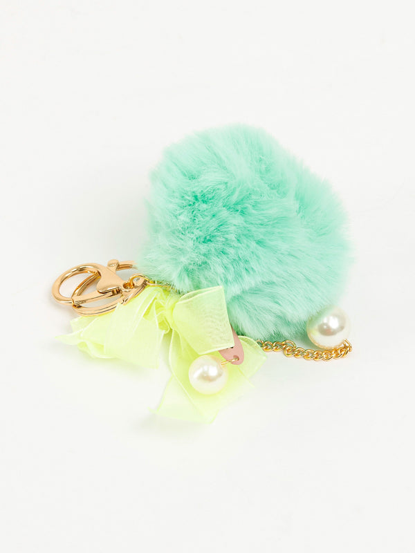 Embellished Pom Pom Key Chain