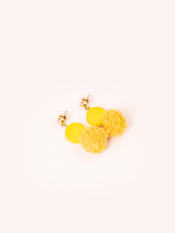Pompom Drop Earrings