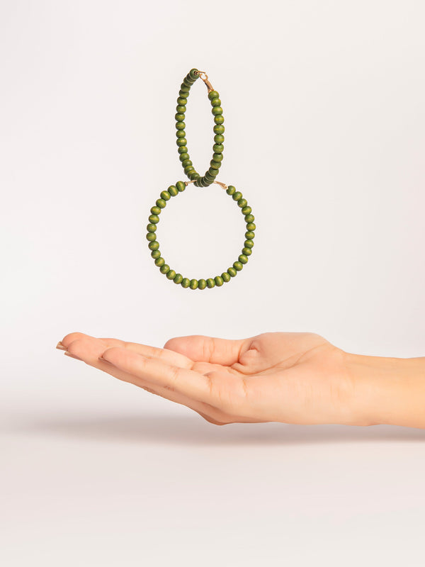 Beaded Hoop Earrings