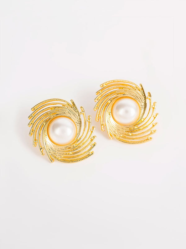 Spiral Pearl Earrings
