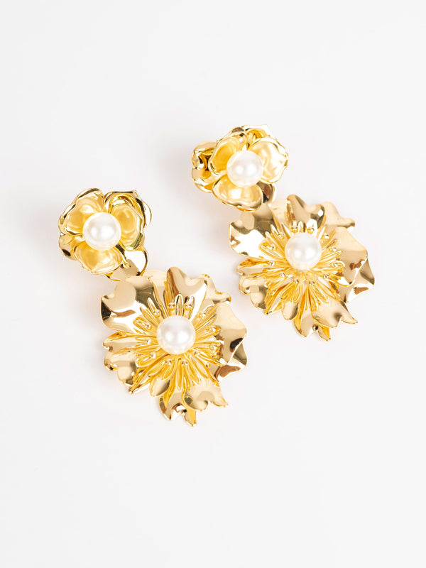 Abstract Floral Earrings