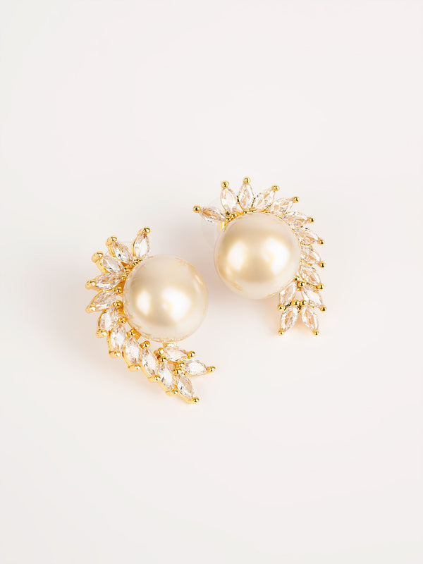 Curvy Pearl Earrings