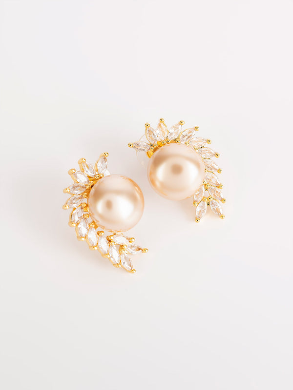 Curvy Pearl Earrings