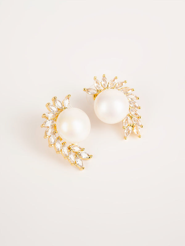 Curvy Pearl Earrings