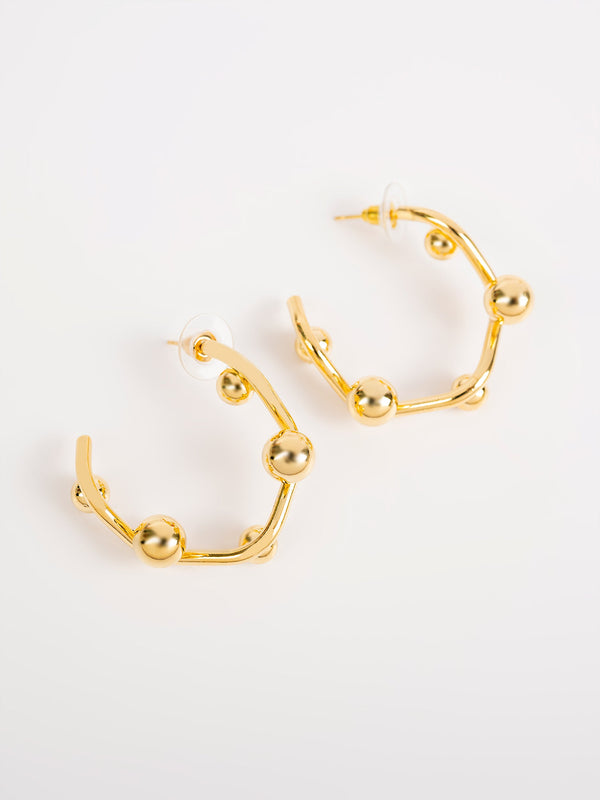 Gold Half Hoops