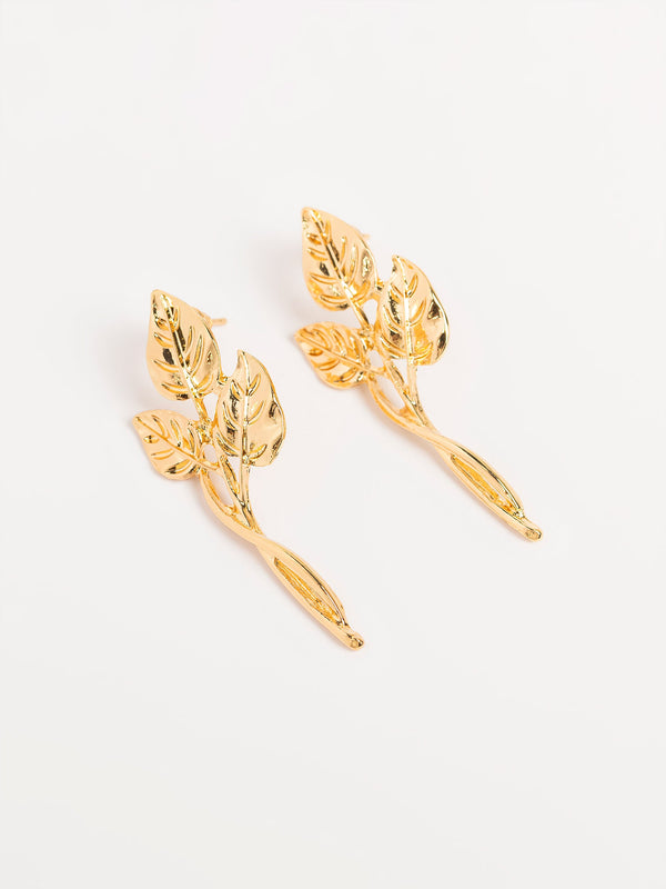 Hammered Leaf Earrings