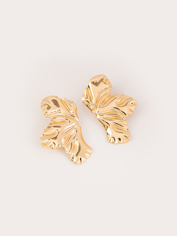 Hammered Flower Earrings