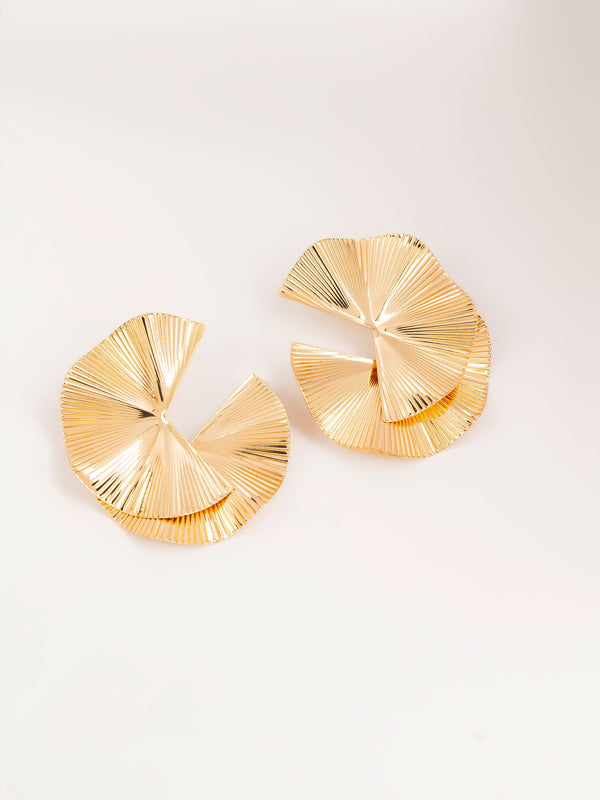 Crumbled Leaf Earrings