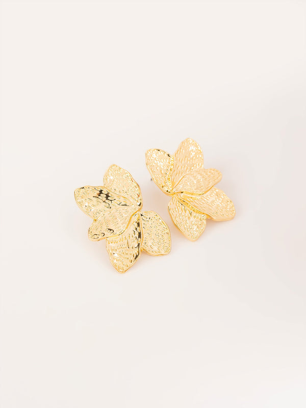 Hammered Flower Earrings