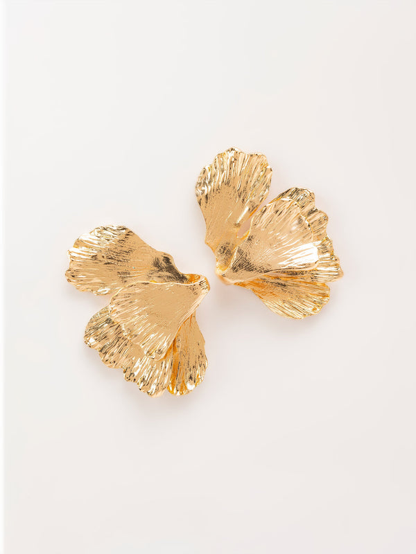 Hammered Leaf Earrings