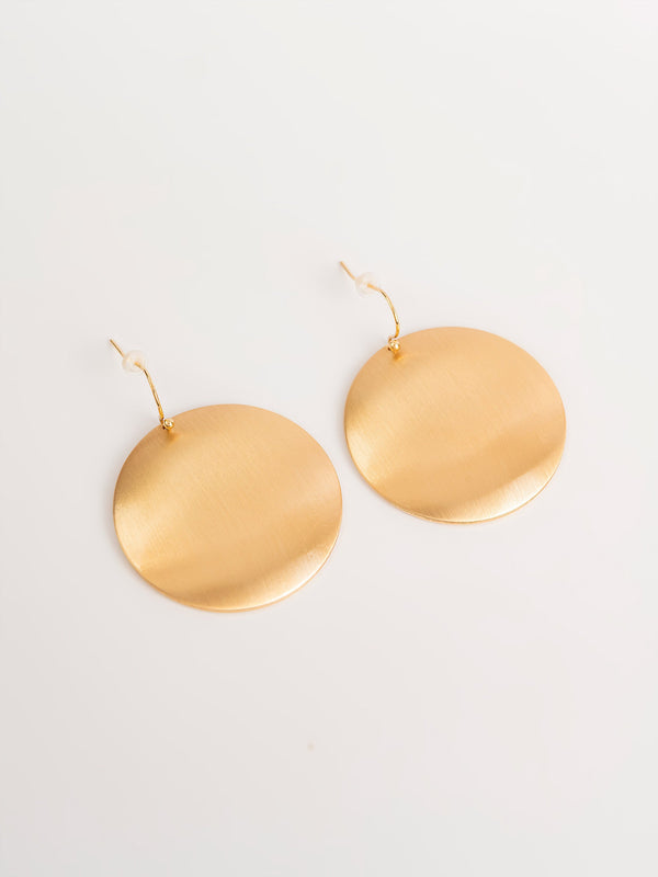 Matt Finish Round Earrings