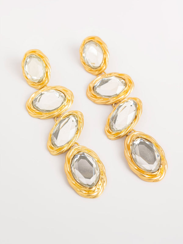 Rhinestone Embellished Earrings