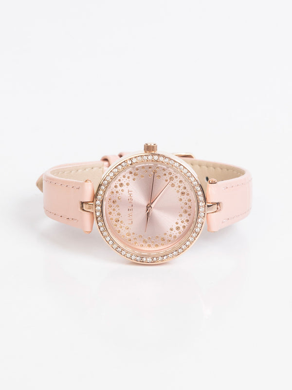 Rhinestone Embellished Watch