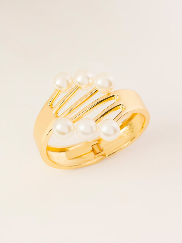 Pearl Fan Cuff Bracelet