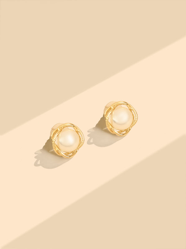 Floral Pearl Studs