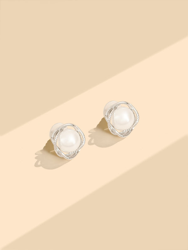 Floral Pearl Studs