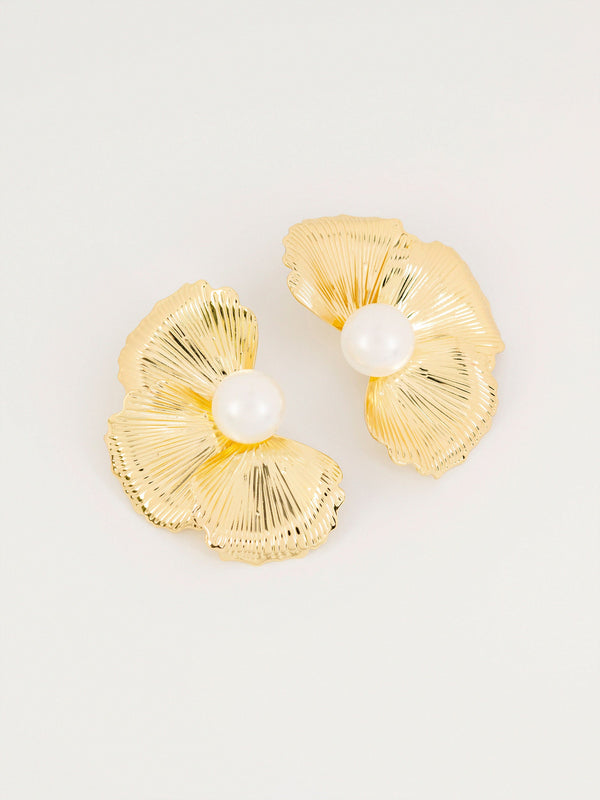 Floral Pearl Studs