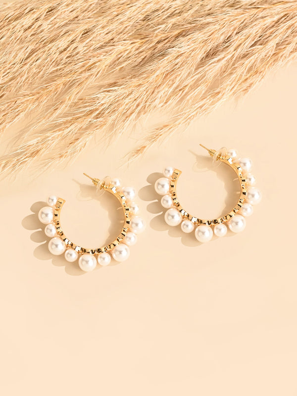 Pearl Hoop Earrings