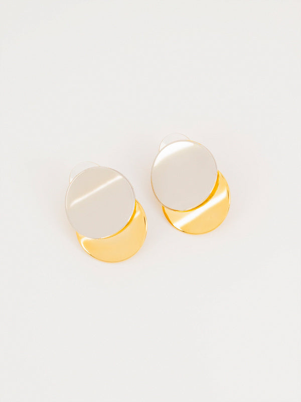 Disc Stud Earrings