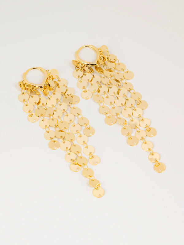 Disc Fringe Earrings