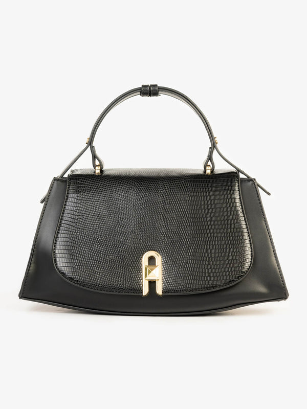 Two-tone Textured Handbag