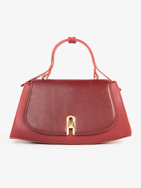 Two-tone Textured Handbag