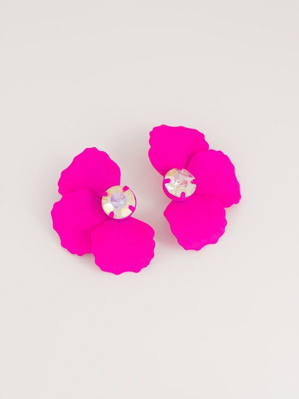 Floral Pearl Stud Earrings