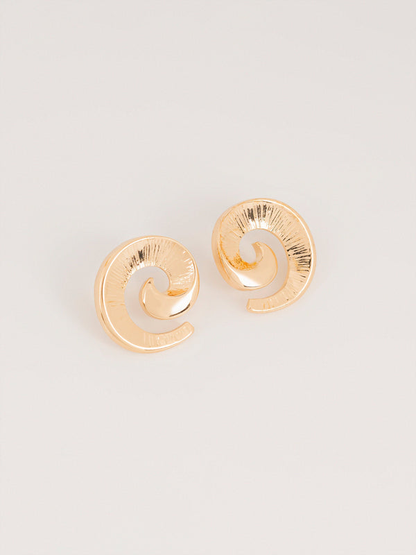 Spiral Wave Stud Earrings