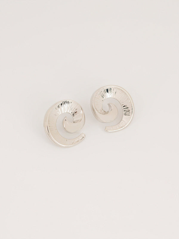 Spiral Wave Stud Earrings