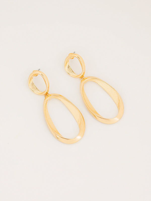 Oval Drop Earrings