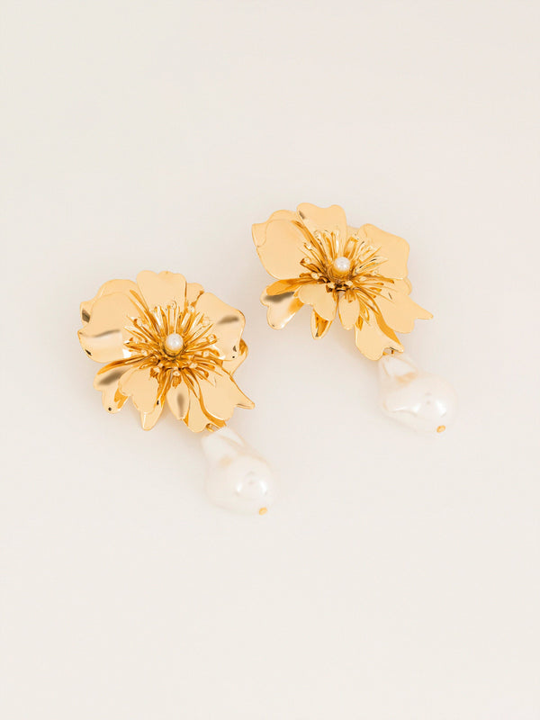 Floral Pearl Earrings