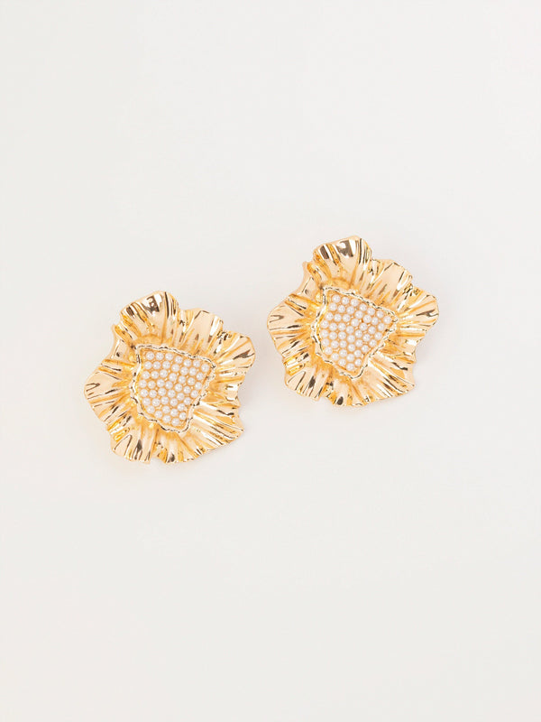 Textured Floral Earrings
