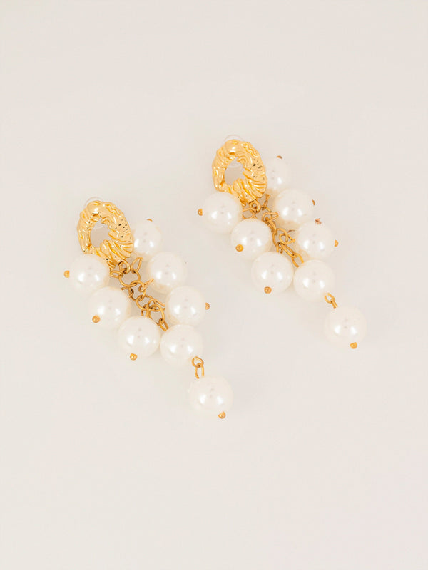 Cluster Pearl Earrings