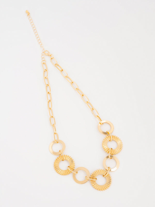 Geometric Circle Necklace