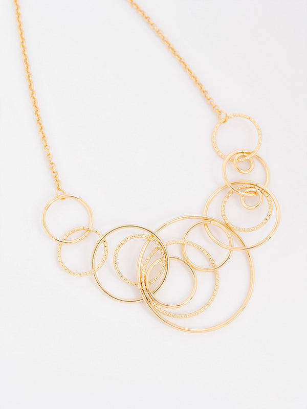 Multi-Circle Pendant Necklace