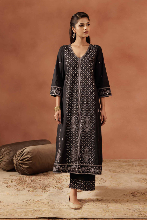 2 Piece - Embroidered Suit - KFE25-124