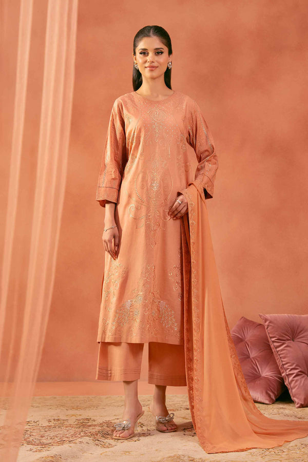 3 Piece - Embroidered Suit - KFE25-143