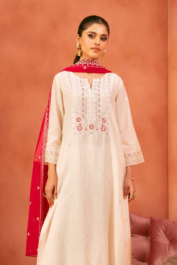 3 Piece - Embroidered Suit - KFE25-167