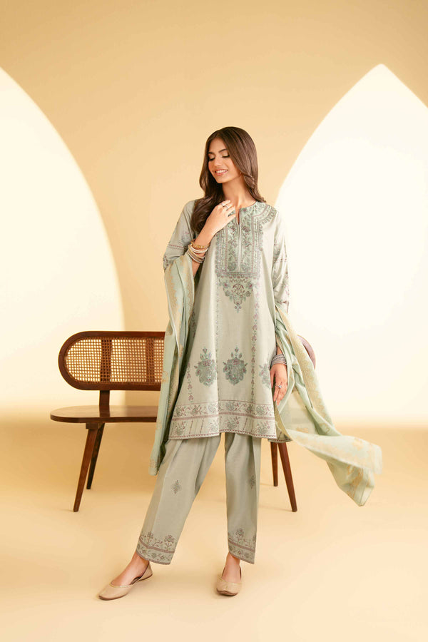3 Piece - Embroidered Suit - KFE25-17