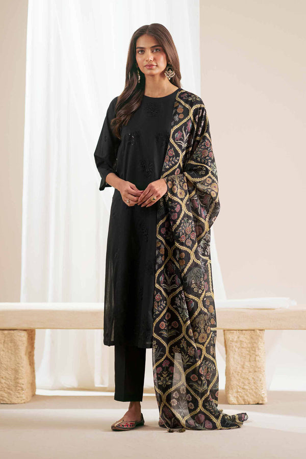 3 Piece - Embroidered Suit - KFS25-109