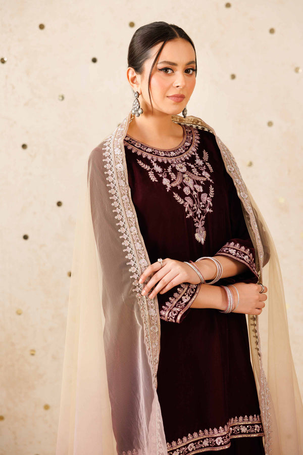 3 Piece - Embroidered Suit - KFW25-15