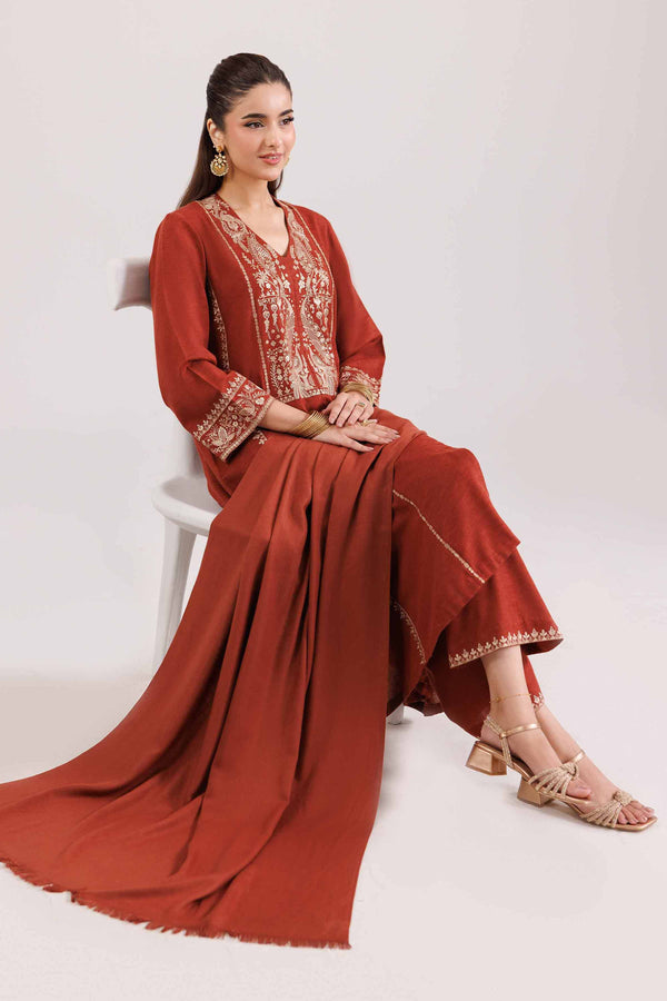 3 Piece - Embroidered Suit - KFW25-193