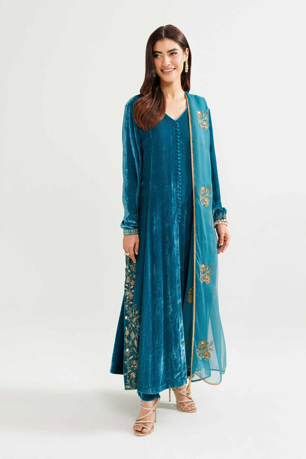 3 Piece - Embroidered Suit - KFW25-20