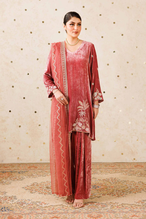 3 Piece - Embroidered Suit - KFW25-25