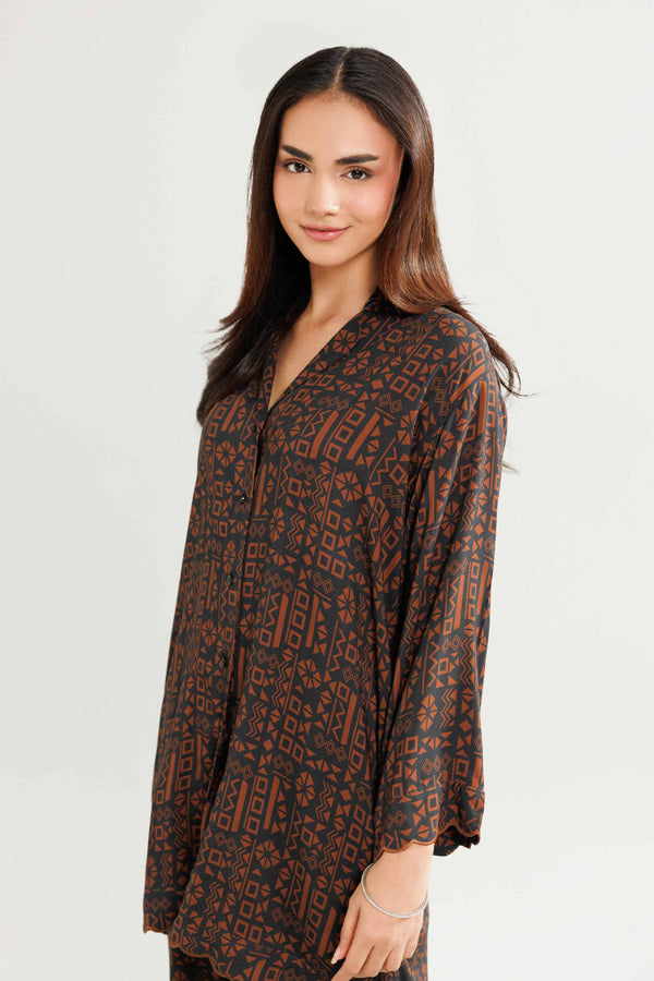 2 Piece - Embroidered Loungewear - KLW25-11